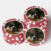 Country Western Cowboy Pitbull Poker Chips (Opstapeling)