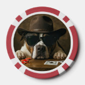 Country Western Cowboy Pitbull Poker Chips (Achterkant)