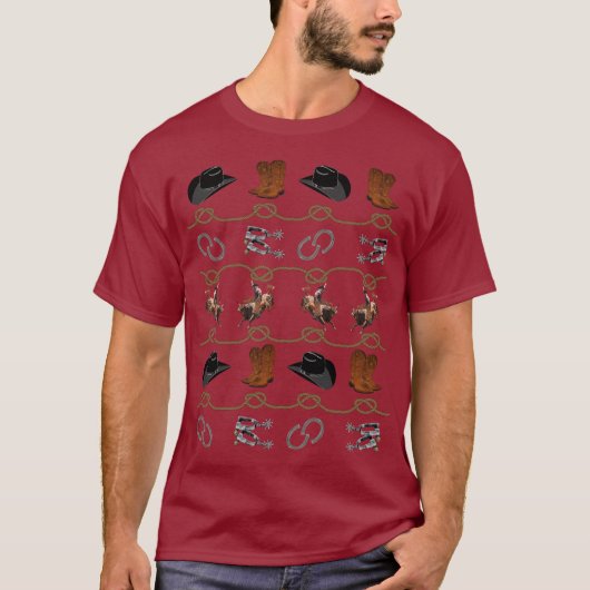 Country Western Cowboy T-shirt (Voorkant)