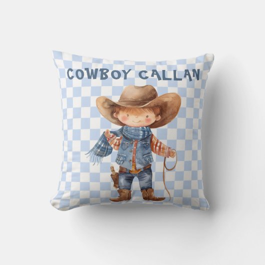 Country Western Cowboy Worpkussen Kussen (Voorkant)