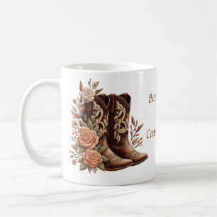 Country Western Cowboylaars met Bloemen Koffiemok