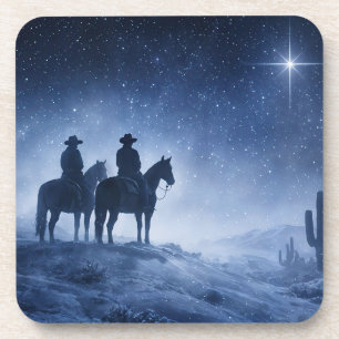 Country Western Cowboys Zuidwesters Kerstfeest Bier Onderzetter