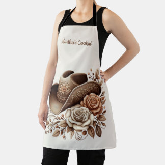 Country Western Cowgirl Hoed met Bloemen Schort