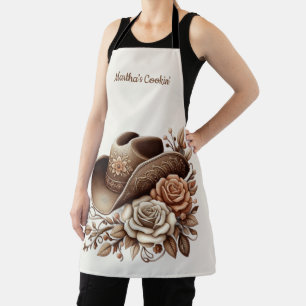 Country Western Cowgirl Hoed met Bloemen Schort