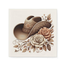 Country Western Cowgirl Hoed met Bloemen