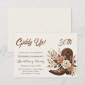 Country Western Cowgirl-laars met bloemen Kaart (Voorkant / Achterkant)