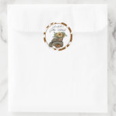 Country Western Cowgirl Meisjesuitjeugdfeest Ronde Sticker (Tas)