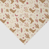 Country Western Hand-Drawn Patroon Tissuepapier (Detail)