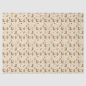 Country Western Hand-Drawn Patroon Tissuepapier (Voorkant)