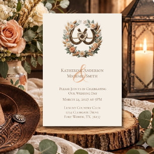 Country Western Hoefijzers en Bloemen Kaart
