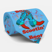 Country Western Line Dance Boot Scootin' Necktie Stropdas (Opgerold)
