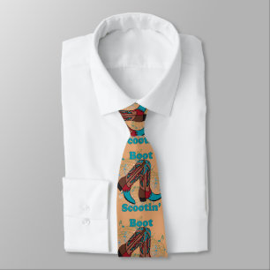 Country Western Line Dance Boot Scootin' Necktie Stropdas