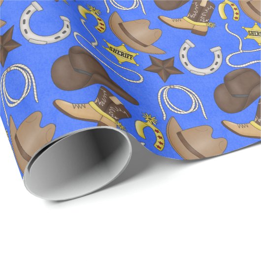 Country Western patroon Cadeaupapier (Rol Hoek)