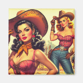 Country Western Pin-up Magneet (Voorkant)