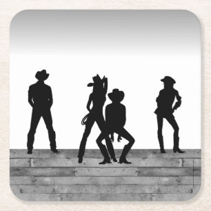 Country Western Plezier Kartonnen Onderzetters