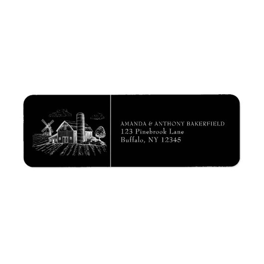 Country Western Return Address Label (Voorkant)