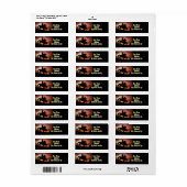 Country Western Rodeo Cowboy Return Address Etiket (Full Sheet)