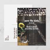 Country Western Rustieke Schuur Save The Date Kaar Aankondigingskaart (Voorkant / Achterkant)