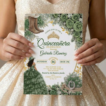 Country Western Smaragdgroene Rozen Quinceañera