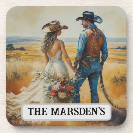Country Western Trouw Waterverf Bier Onderzetter