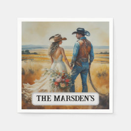 Country Western Trouw Waterverf Servet