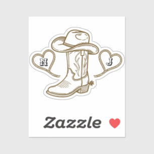 Country Western Vintage Laatste Rodeo Bachelorette Sticker