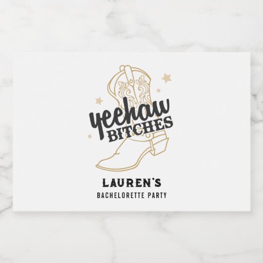 Country Western vrijgezellenfeestje mini fles guns Likeurfles Etiket (Enkel label)