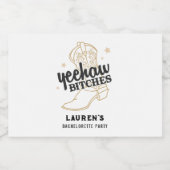 Country Western vrijgezellenfeestje mini flesje fa Likeurfles Etiket (Enkel label)