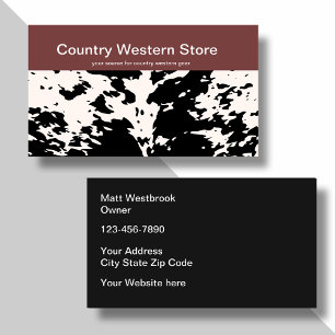 Country Western Winkel Visitekaartjes