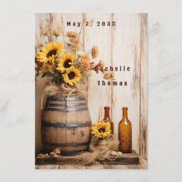 Country Western Zonnebloemen Whiskey Vat Menu