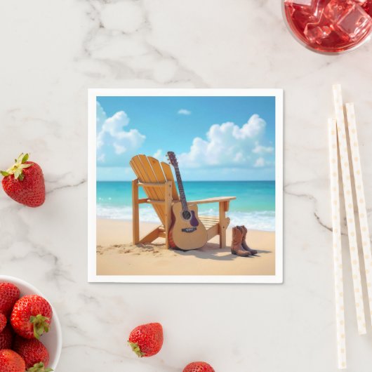 Country Westerne laarzen aan de kust met gitaar Servet (Insitu)