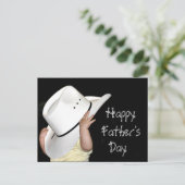 Country Westerne Vaders Day Card Briefkaart (Staand voorkant)