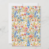 Country Wildflower Bruidsmeisjes Brunch en Bubble Kaart (Achterkant)