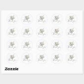 Country Wildflower Green Posy Dank je wel Ronde Sticker (Vel)