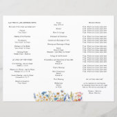 Country Wildflower huwelijksceremonie Programma (Achterkant)