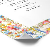 Country Wildflower in liefdevolle herinnering Trou Poster (Hoek)