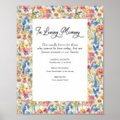 Country Wildflower in liefdevolle herinnering Trou Poster (Voorkant)