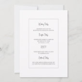 Country Wildflowers Wedding Invitation Kaart (Achterkant)