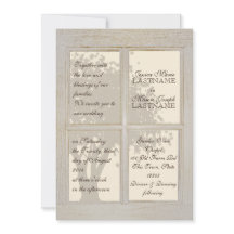 Country Window Pane Wedding