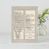 Country Window Pane Wedding Kaart (Staand voorkant)