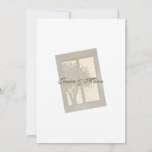 Country Window Pane Wedding Kaart (Achterkant)