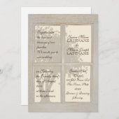 Country Window Pane Wedding Kaart (Voorkant / Achterkant)