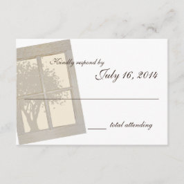 Country Window Pane Wedding RSVP Kaartje