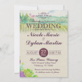 Country Wine Wedding Vineyard Bourgogne Kaart (Voorkant)