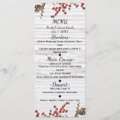 Country Winter Holiday Berries & Pine Cone Menu (Voorkant)