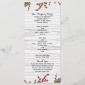 Country Winter Holiday Bessen & Denneappel Program Programmakaart (Achterkant)