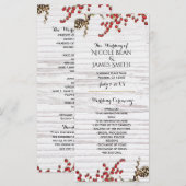 Country Winter Holiday Bessen & Denneappel Program Programmakaart (Voorkant / Achterkant)