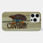 Country Wood Cowboy iPhone Hoesje (Achterkant horizontaal)