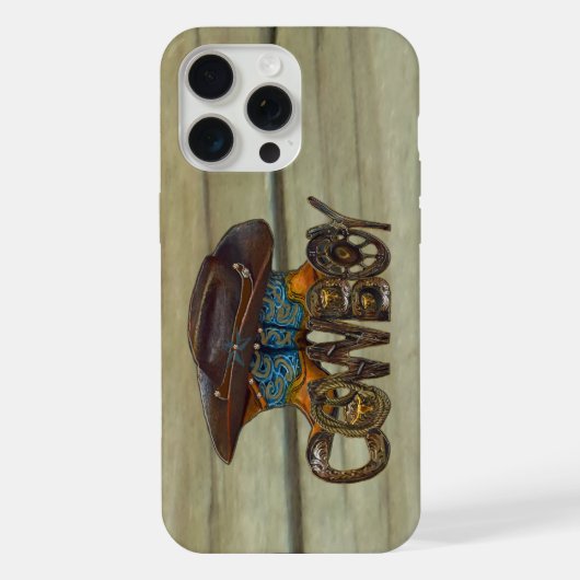 Country Wood Cowboy iPhone Hoesje (Achterkant)