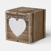 Country Wood Lights Ball Jar Favor Box Bedankdoosjes (Voorkant Zijde)
